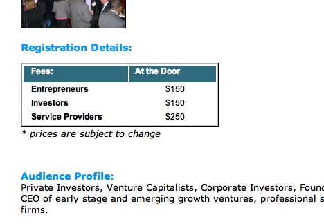 venture capital conference pricing new york city NYC VC